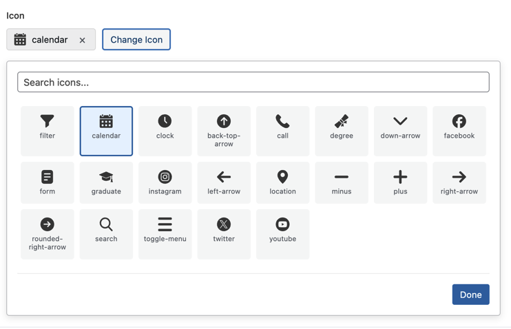 ACF Icomoon Integration